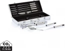 12-osaline grilltarvikute komplekt alumiiniumist karbis