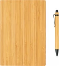 Bambusest märkmiku (A5) ja pastapliiatsi komplekt