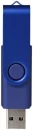 Pöörleva logoplaadiga USB-mälupulk Metallic, 4 GB