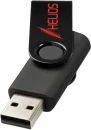 Pöörleva logoplaadiga USB-mälupulk Metallic, 4 GB