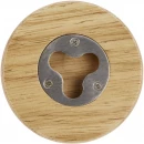 Scoll wooden coaster with bottle opener