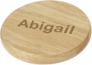 Scoll wooden coaster with bottle opener