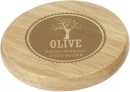 Scoll wooden coaster with bottle opener
