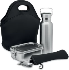 Lunch set in stainless steel