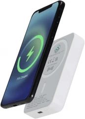 Acrab 10.000 mAh 15W magnetic wireless power bank with 20W PD - made from recycled plastic