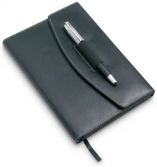 A5 notebook portfolio with pen