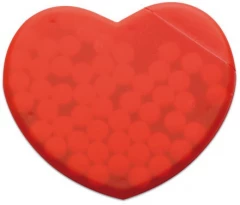 Heart shape peppermint box