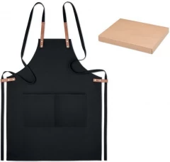 Organic cotton apron 340 gr/m² with Solina logo print (3 colors) + WMFM logo print(2 colors)