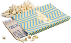 Popcorn kliendikujundusega karbis