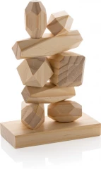 Ukiyo Crios wooden balancing rocks in pouch