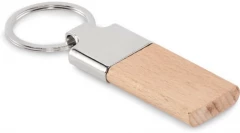 Key ring with rubber wood