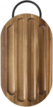 Akaatsiapuust lõikelaud leivanoaga Prestige