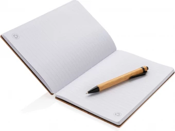 Bambusest märkmiku (A5) ja pastapliiatsi komplekt