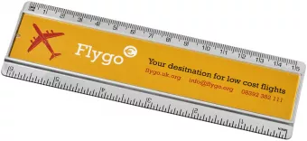 Ellison 15 cm plastic ruler with paper insert
