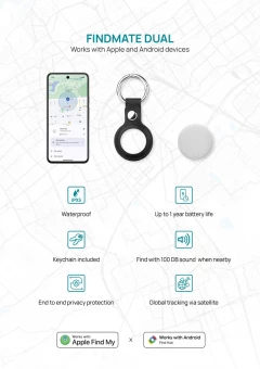 Esemeleidja Findmate Dual IPX 5