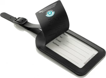 Globefind RCSrPolyester luggage tag with worldwide locating