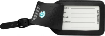 Globefind RCSrPolyester luggage tag with worldwide locating