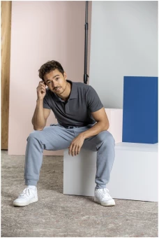 Graphite short sleeve men’s GOTS organic polo