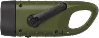 Helios taaskasutatav plastikust päikesepaneeliga käsilamp karabiinkonksuga