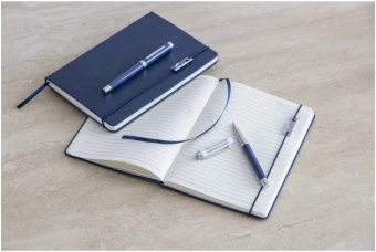 Legato Elegance A5 hard cover notebook and rollerball pen set
