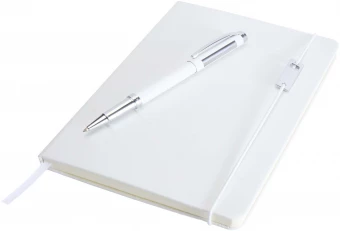 Legato Elegance A5 hard cover notebook and rollerball pen set