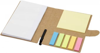 Swift sticky notes booklet with ballpoint pen (black ink)