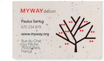 Metslillede seemnetega visiitkaart Asida