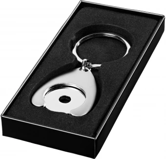 Ostukäru mündihoidjaga võtmehoidja