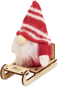 Päkapikk puidust saanil Frosty Sleigh