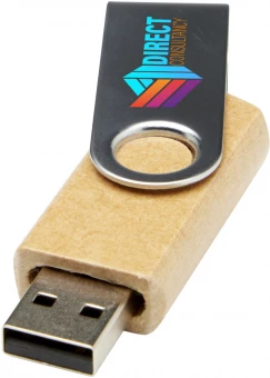 Pöörlev taaskasutatud paberist USB 2.0 mälupulk
