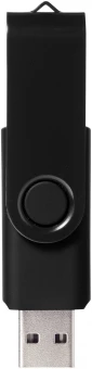 Pöörleva logoplaadiga USB-mälupulk Metallic, 4 GB