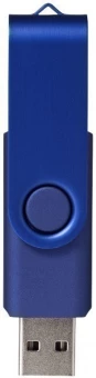 Pöörleva logoplaadiga USB-mälupulk Metallic, 4 GB