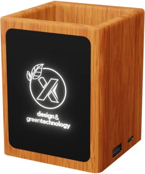 Puidust pliiatsialus SCX.design O12, USB väljunditega