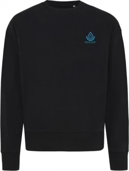Iqoniq Kruger relaxed recycled cotton crew neck, black