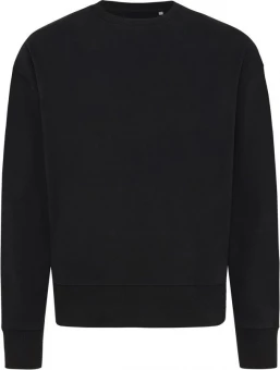 Iqoniq Kruger relaxed recycled cotton crew neck, black
