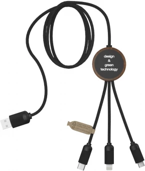 SCX.design C36 3-in-1 laadimiskaabel bambuskorpuses