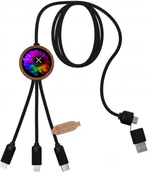 SCX.design C37 3-in-1 rPET laadimiskaabel valgustuva logoga