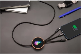 SCX.design C40 3-in-1 rPET laadimisjuhe ja 10W laadimisalus