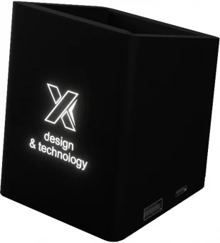 SCX.design O11 antibakteriaalne pliiatsihoidja, valgustusega logo ja USB väljunditega