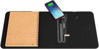 SCX.design O18 A5 märkmik 5W juhtmevaba 4000 mAh powerbanki ja valgustatava logoga