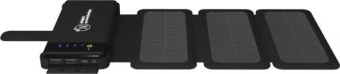 SCX.design P31 8000 mAh solar wireless charging power bank - Solid black