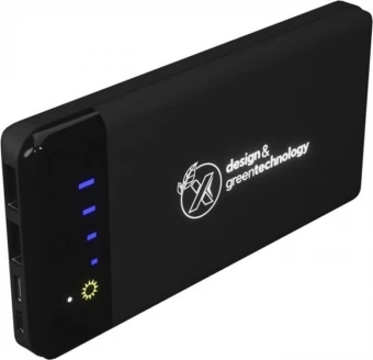 SCX.design P31 8000 mAh solar wireless charging power bank - Solid black