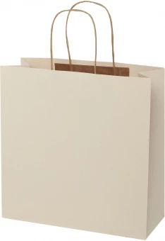 Taaskasutatud materjalist paberkott, suur