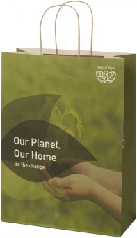 Taaskasutatud materjalist paberkott - XXL suurus