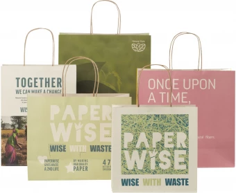 Taaskasutatud materjalist paberkott - XXL suurus