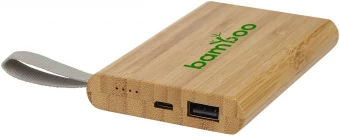 Tulda 5000mAh bambusest hübriidlaadija