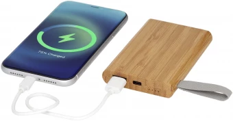 Tulda 5000mAh bambusest hübriidlaadija