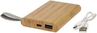 Tulda 5000mAh bambusest hübriidlaadija