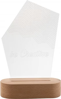 Valgustusega trofee Woodify LED