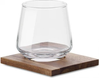 Viskiklaas akaatsiapuidust alusega Drinks 200 ml